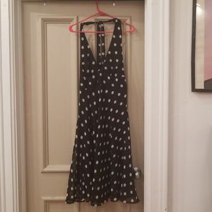 Polka dot halter dress